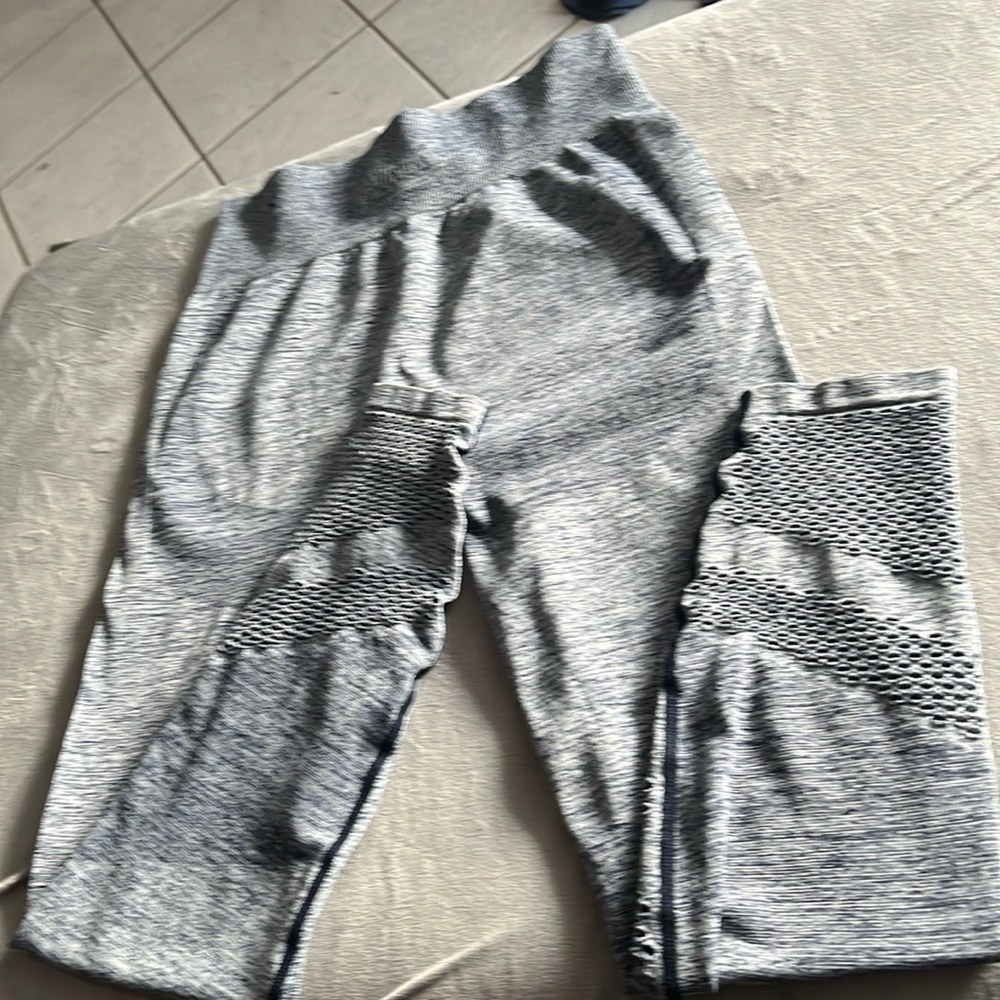 Victoria’s Secret pink workout pants. Gorgeous blue color and super comfortable.